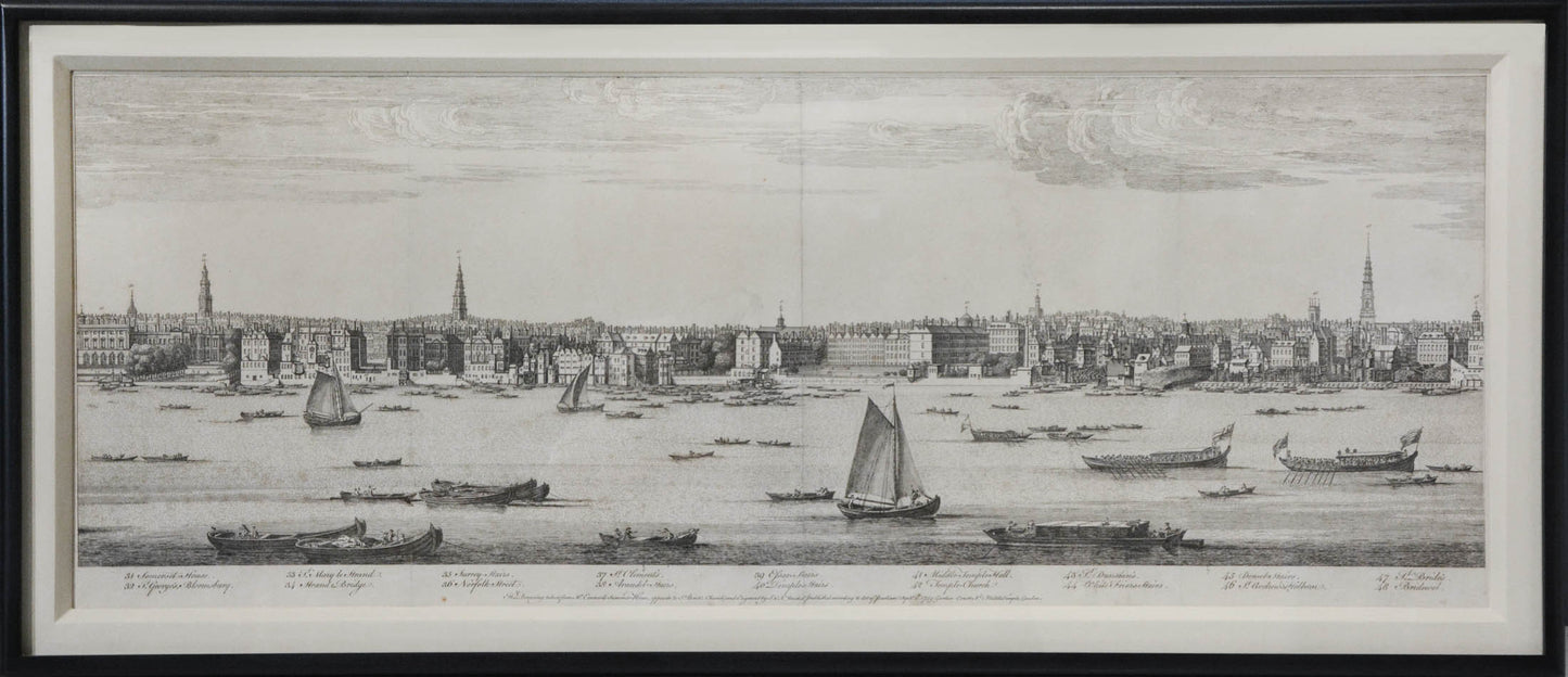 Copper engraving, printed on five sheets.  