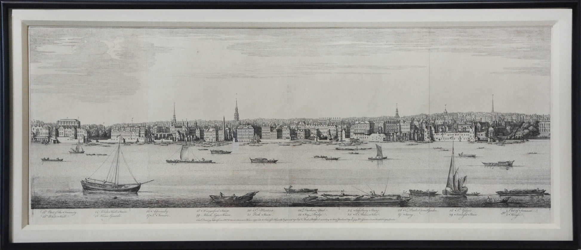 Copper engraving, printed on five sheets.  