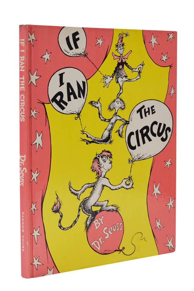 First edition, first printing of this ever-popular Dr Seuss title, scarce in its dust-jacket: If I Ran the Circus.