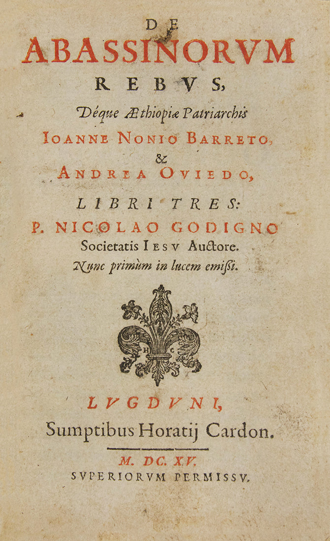primarily relating to an account of Ethiopia in the second half of the sixteenth century whilst under the control of the Catholic patriarchs