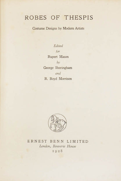 Costume design by modern artists, including Beerbohm, Gordon Craig, Dulac, Ricketts, Paul Nash and many others.