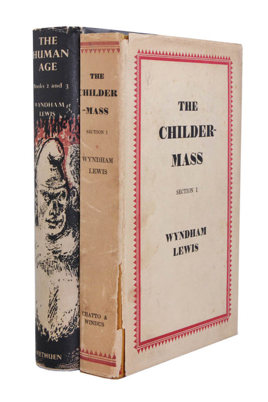 Wyndham Lewis' trilogy Human Age, comprising The Childermass (1928), one of 2500 copies of which 1000 were destroyed, and Monstre Gai & Malign Fiesta.