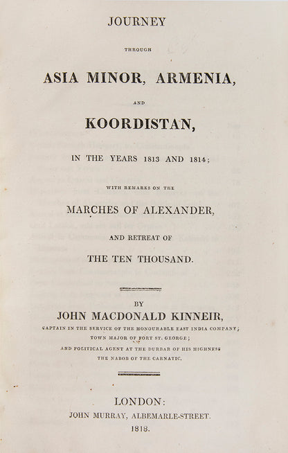 Constantinople, crossing Asia Minor and visiting Cyprus. Thence he crossed back over Asia minor to the Black Sea and Trebizond, continuing thorough Armenia