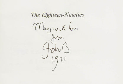 Inscribed by Betjeman to the poet Mary Wilson, wife of the Prime Minister Harold Wilson, later Lord Wilson of Rievaulx