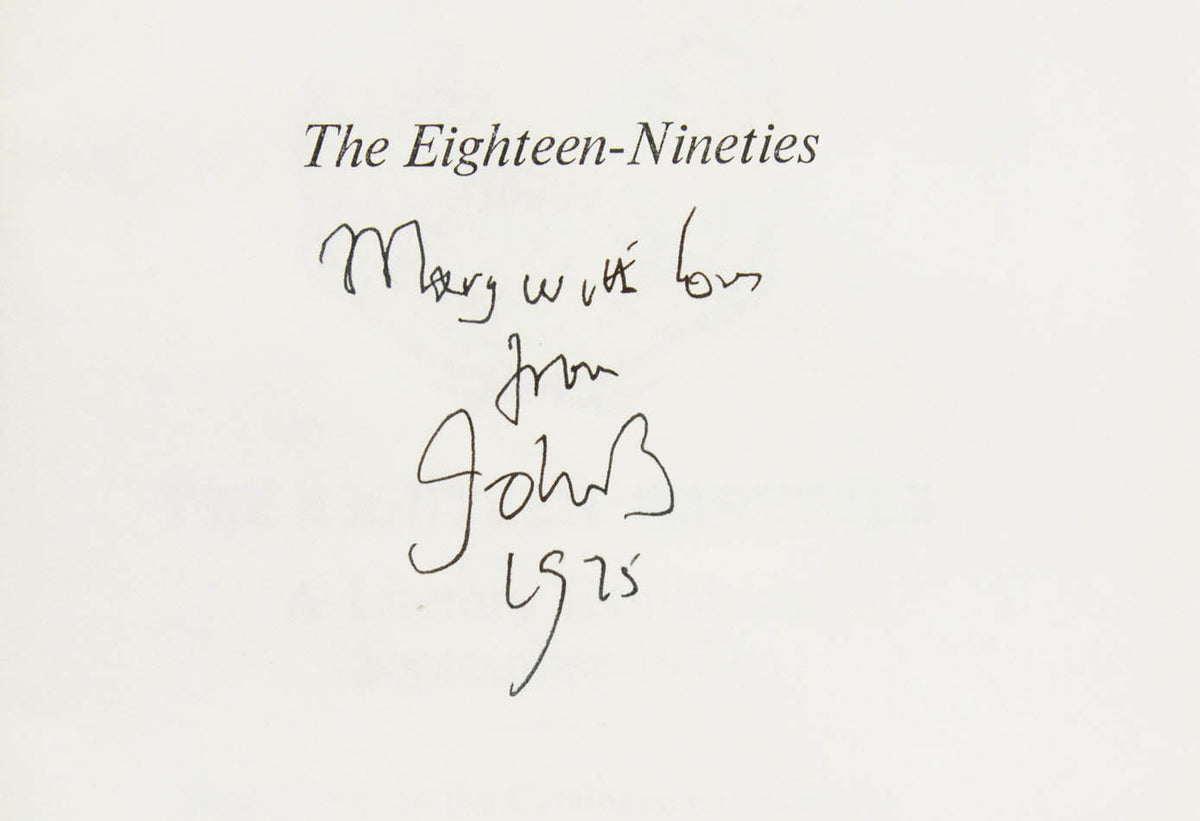 Inscribed by Betjeman to the poet Mary Wilson, wife of the Prime Minister Harold Wilson, later Lord Wilson of Rievaulx
