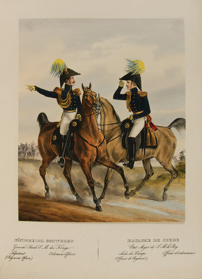 An exceptional example of a remarkable survival. A large collection of 589 plates of Eckert's European military costumes in the original wrappers.