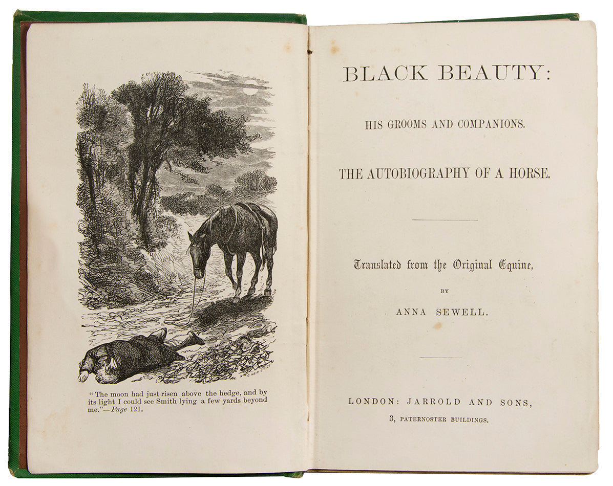 An unusually good first edition of this famous equestrian tale, told from the perspective of the horse Black Beauty.