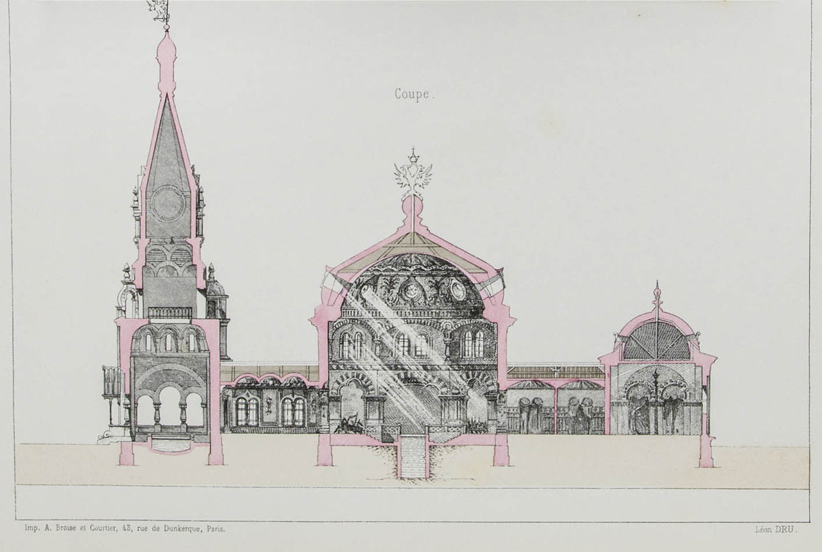 A rare and interesting work on the spa towns of the Caucasus. The plates show plans for fountains, bathing houses and pumping stations.