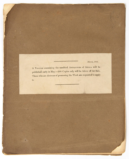 This report describes the activities of the Society of Dilettanti's second Ionian Mission, 1812-13, organized under the direction of William Gell. 