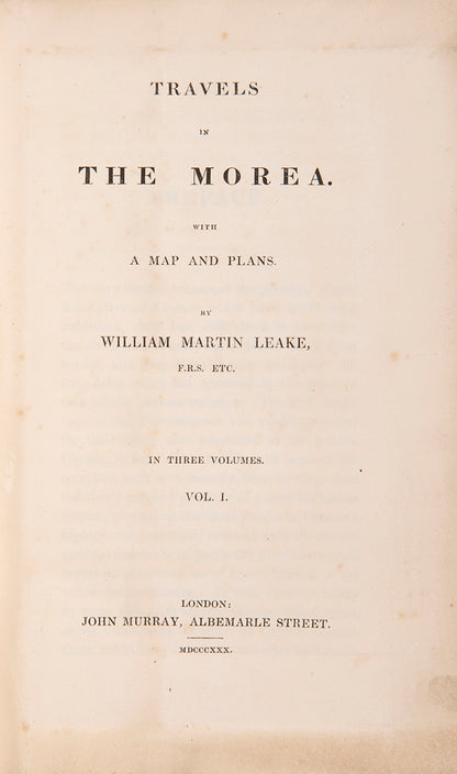 Particular attention is paid to Mycenae and Tiryns, and the plates include plans of both, as well as the beehive tomb at Mycenae.