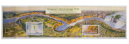 It shows the route of the Niagara Gorge Railroad Company from Queenston, Ontario to the Table Rock and Scenic Tunnel.