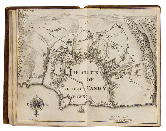 First edition of Castelmaine's Account, reporting to the King by letter on the war in Crete between the Venetians and the Turks.