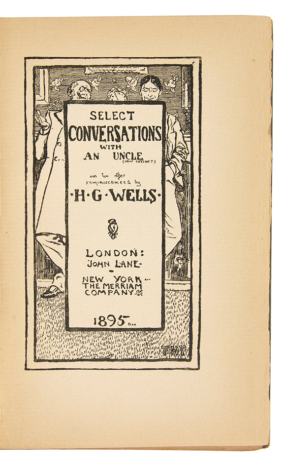 A major literary presentation copy of the author's first literary publication. Inscribed by Wells on the half title page.