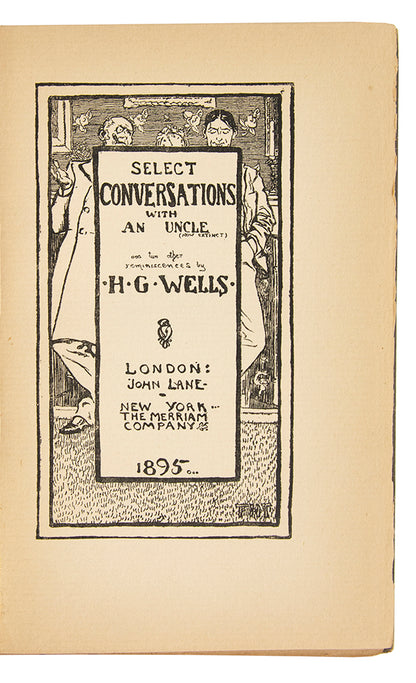 A major literary presentation copy of the author's first literary publication. Inscribed by Wells on the half title page.