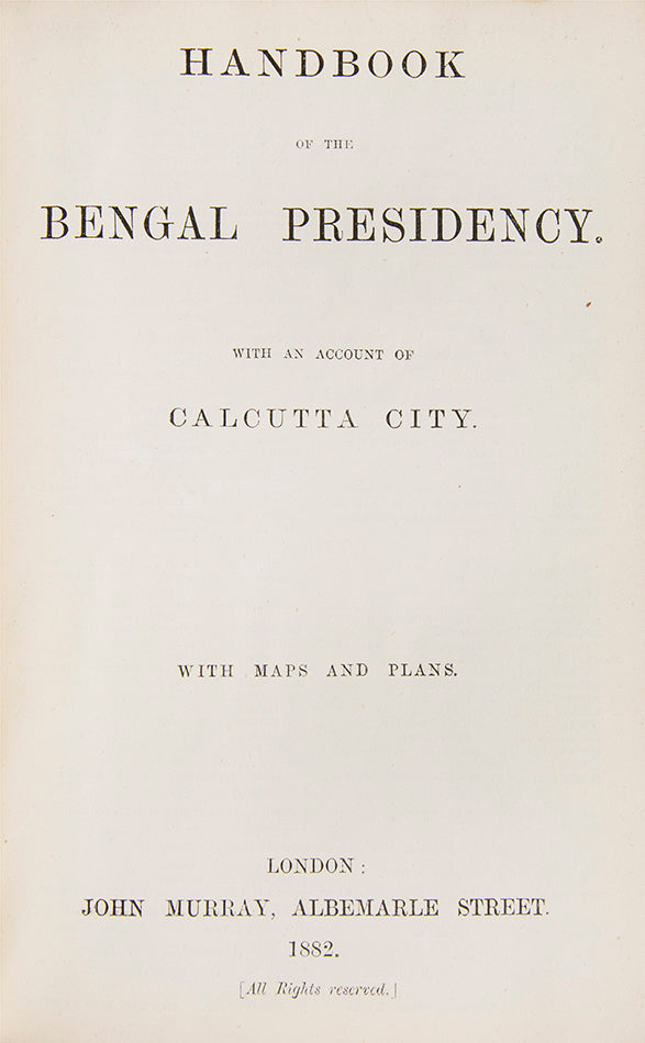 A rare handbook which also includes Burma and the North West Provinces.