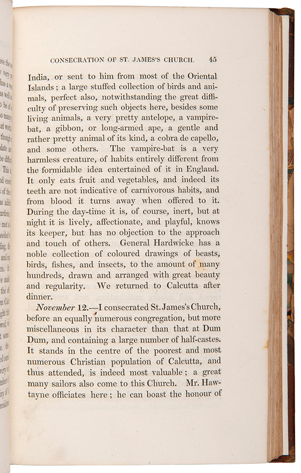 Heber's tour encompassed a journey through Bihar, Rohilkhand, Rajputana, and Gujarat, with visits to Benares, Allahabad, Agra, and Lucknow.