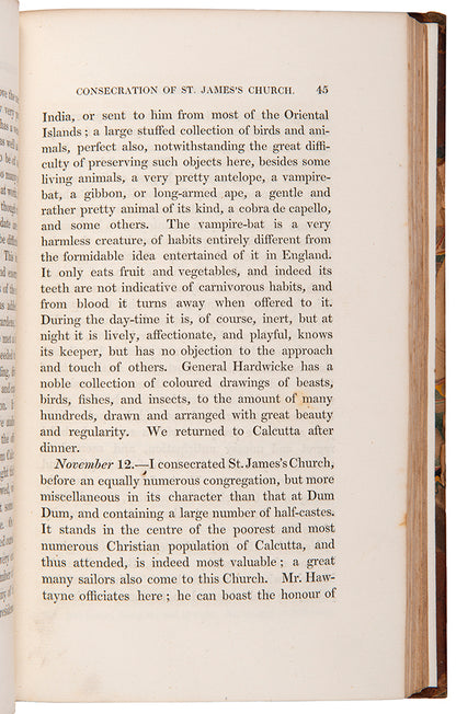 Heber's tour encompassed a journey through Bihar, Rohilkhand, Rajputana, and Gujarat, with visits to Benares, Allahabad, Agra, and Lucknow.