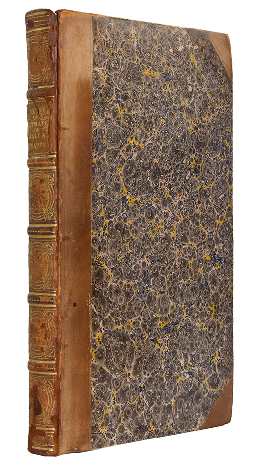 First edition of James Clark's Medical Notes on Climate, Diseases, Hospitals, an early account of the stethoscope in English, inscribed by the author, published in 1820.