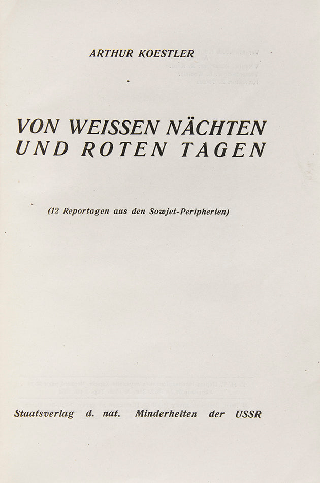 Von weissen Nächten und roten Tagen: