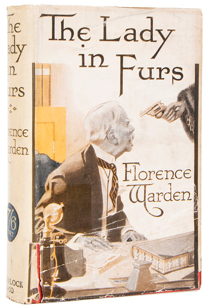 A later title by prolific author Florence Warden, but an early example of a crime thriller in a dust-jacket, with wonderful jacket artwork.