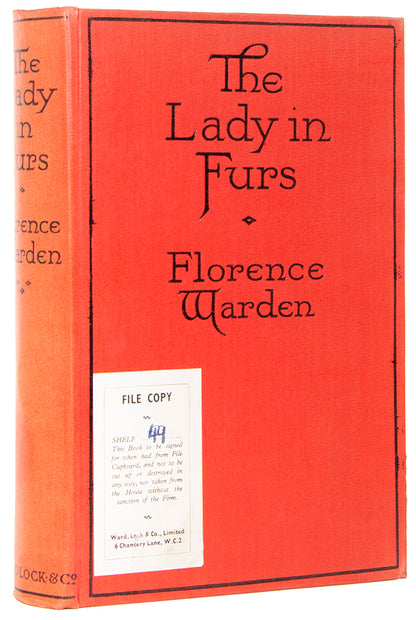 A later title by prolific author Florence Warden, but an early example of a crime thriller in a dust-jacket, with wonderful jacket artwork.