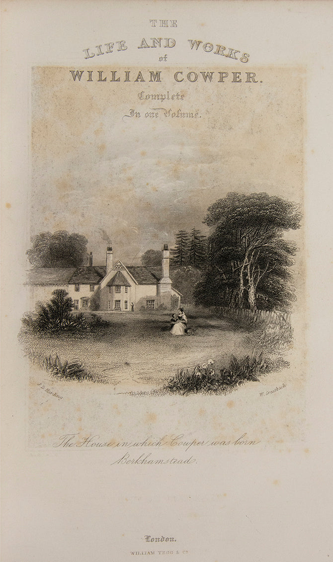 portrait frontispiece of the poet after Romney, additional pictorial title and 4 further plates after J. Gilbert,  mid-twentieth century full morocco