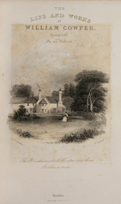 portrait frontispiece of the poet after Romney, additional pictorial title and 4 further plates after J. Gilbert,  mid-twentieth century full morocco