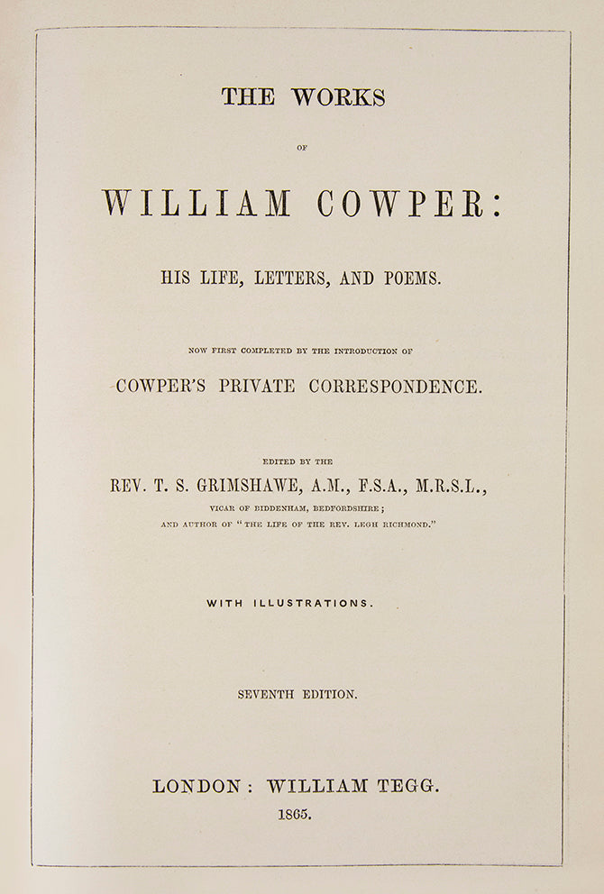 portrait frontispiece of the poet after Romney, additional pictorial title and 4 further plates after J. Gilbert,  mid-twentieth century full morocco