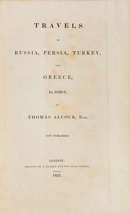 travels through the region at the time of the Russo-Turkish War. The section on Greece includes information on the principal figures of the Revolution.
