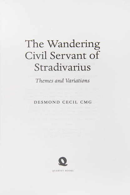  passionate account of the extraordinary life  of a young professional violinist in Switzerland, a senior British diplomat around the world.