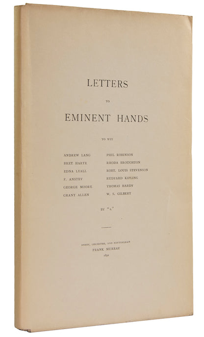 The 'Eminent Hands' in question include Andrew Lang, Robert Louis Stevenson, Rudyard Kipling and Grant Allen.