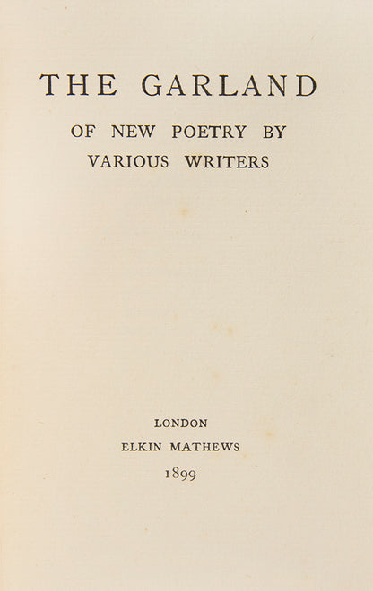 Other contributors include 'Anodos' (Mary Coleridge), Laurence Binyon and 'E.L.' (Emily Lawless?).