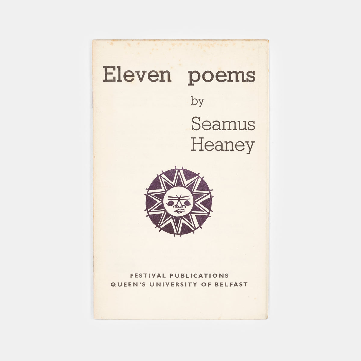 First edition of Heaney's rare first published work, with the notice for his 'first book of poems, Death of a Naturalist' to be published in Spring 1966.