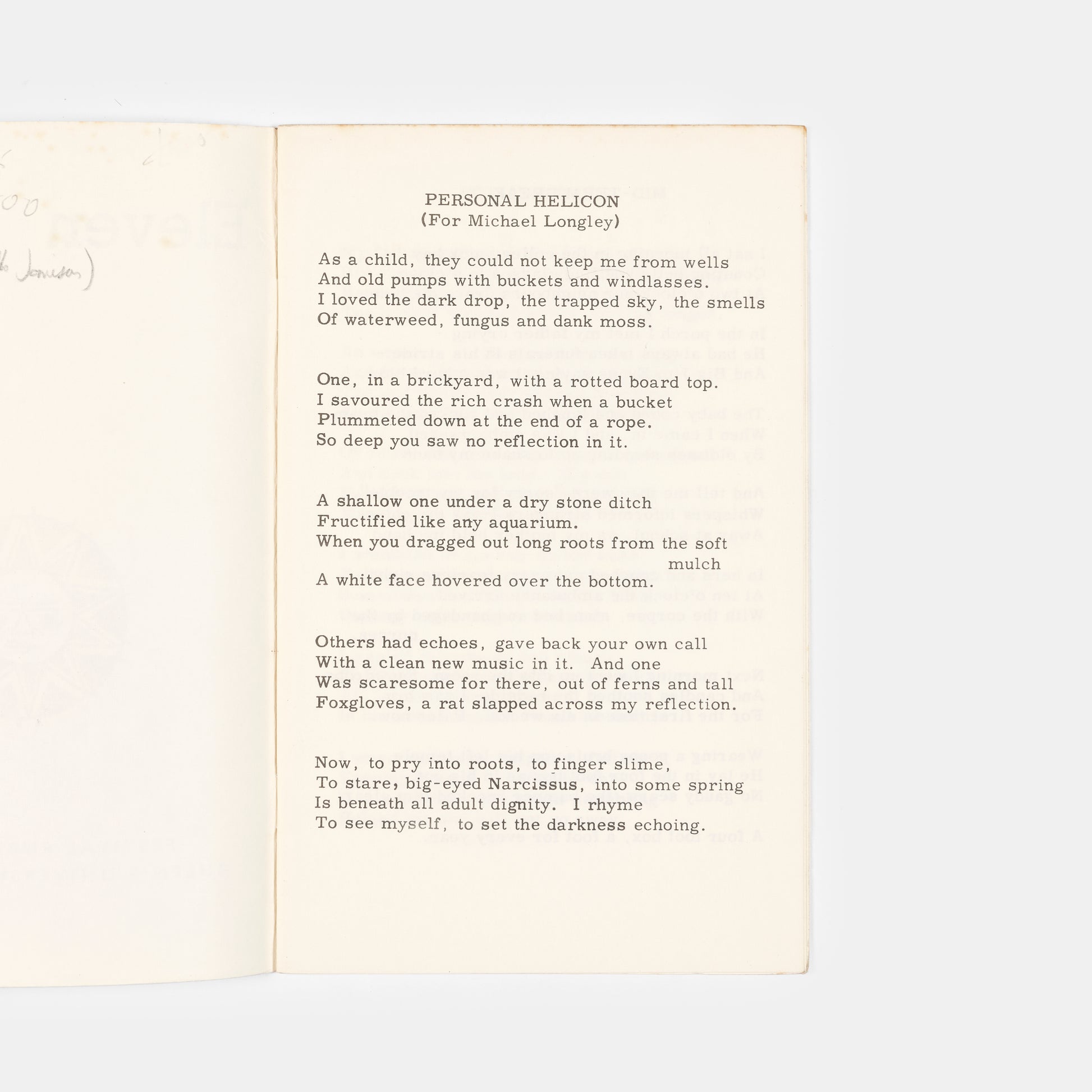 First edition of Heaney's rare first published work, with the notice for his 'first book of poems, Death of a Naturalist' to be published in Spring 1966.