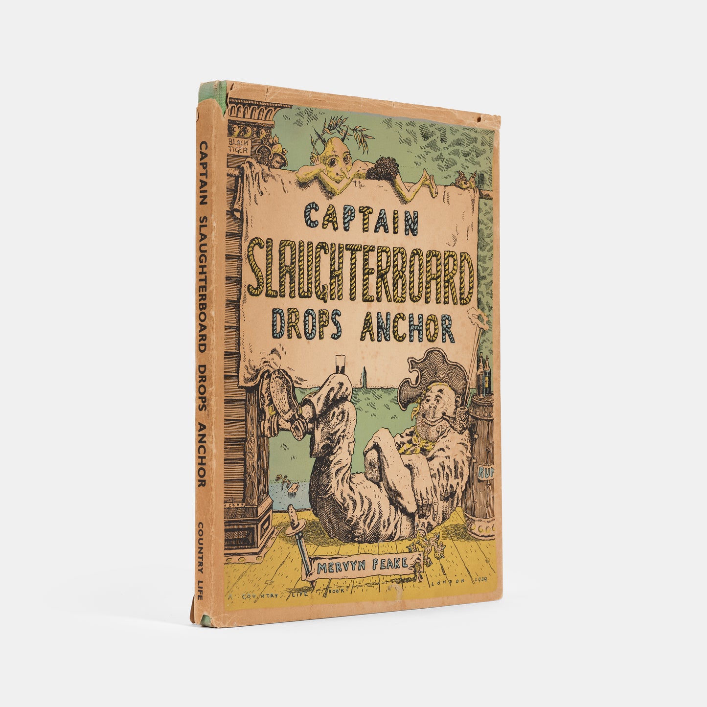 Captain Slaughterboard Drops Anchor is Mervyn Peake's first book and it is of considerable scarcity.  Published by Country Life in 1939.
