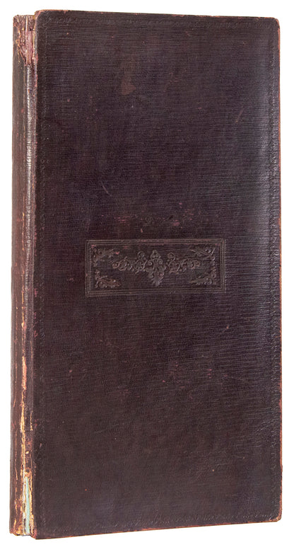 19th century pocketbook for locomotives, including manuscript additions and 13 exquisite hand-coloured original drawings of railway locomotives.
