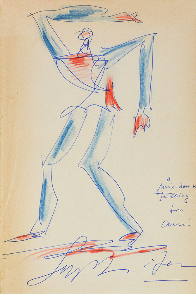 First edition, 8vo; presentation copy, inscribed twice by Lifar, first on the front free endpaper 'a Marie-Louise Trilling son ami Serge Lifar' 