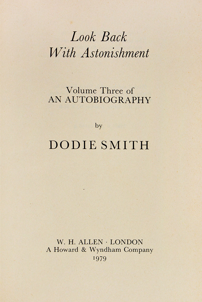 Presentation copy inscribed by the author on front free endpaper: 'For John, with grateful memories of "Dear Octopus", and my love to you. From Dodie 1979'
