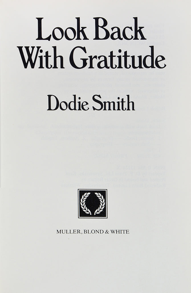 Presentation copy inscribed by the author on front free endpaper: 'For John, with grateful memories of "Dear Octopus", and my love to you. From Dodie 1979'
