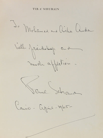 Inscribed presentation copy of the first edition by Paul Strand, with inscription to Mohamed Ouda, the Egyptian Ghandi.