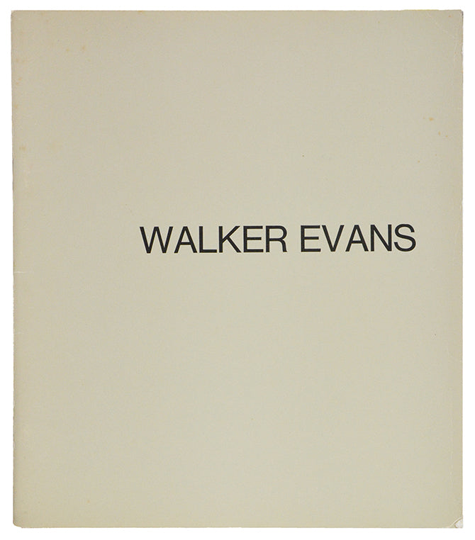 A presentation copy, inscribed in purple ink on the title page 'Louis Dean gratefully, Walker Evans'