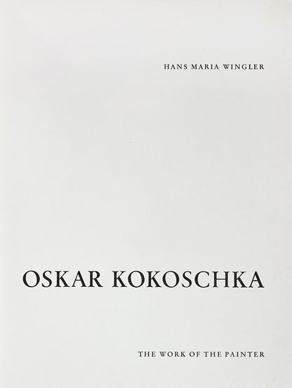 Inscribed by Kokoschka, presentation copy to Mr. Chaikin, possibly Joseph Chaikin, renowned American theatre director of the 20th Century.