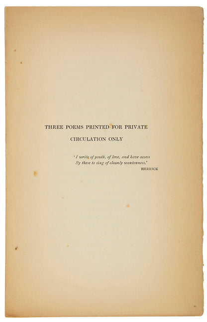 A scarce little production, printed for private circulation by the author only.