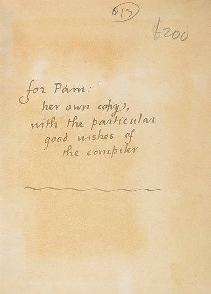 An inscribed first edition of this anthological homage to the eighteen-nineties, compiled by the The Quest for Corvo 'biographer' A.J.A. Symonds.