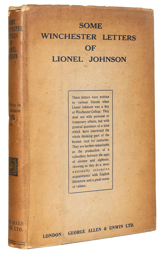 Correspondence between Rhymers' Club member Lionel Johnson and Frank Russell, primarily of a religious nature following Johnson's conversion to Catholicism