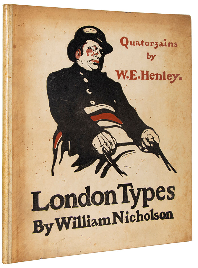 The rare special issue of Nicholson's London Types, in what seems to be a variant vellum binding. 12 colour lithographed plates after William Nicholson.