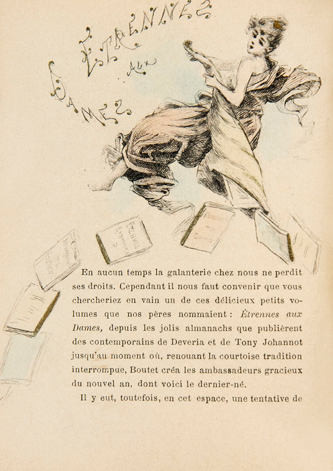 A great run of this neat French almanac published under the aegis of French engraver & illustrator Henri Boutet, nicknamed 'little master of corset'.
