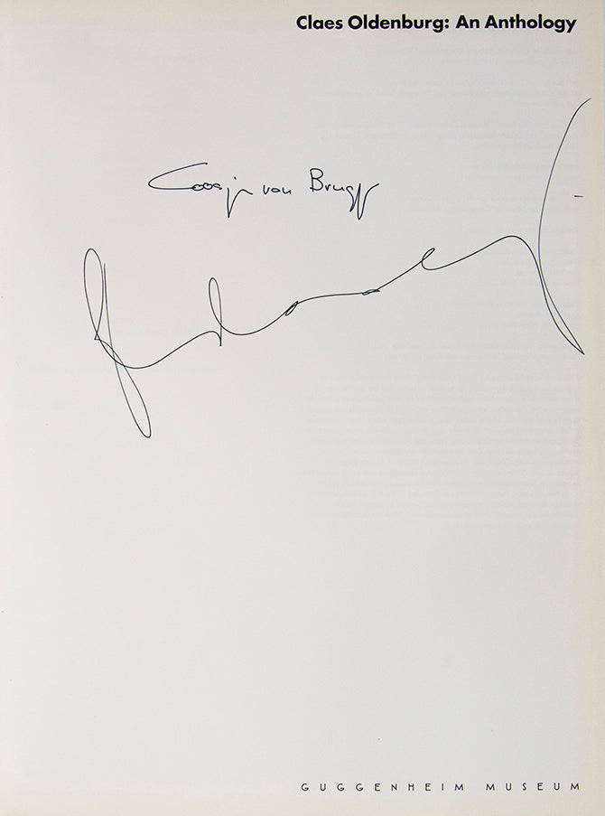 Claes Oldenburg, Claes Oldenburg: An Anthology, 1995, second edition, numerous colour and black and white illustrations, signed by the artists on title-page