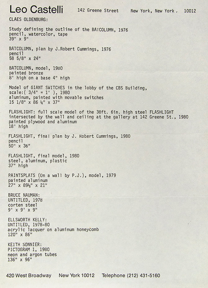 Claes Oldenburg, Claes Oldenburg: An Anthology, 1995, second edition, numerous colour and black and white illustrations, signed by the artists on title-page