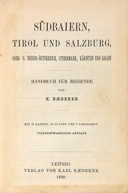 Town plans include Munich and Innsbruck.